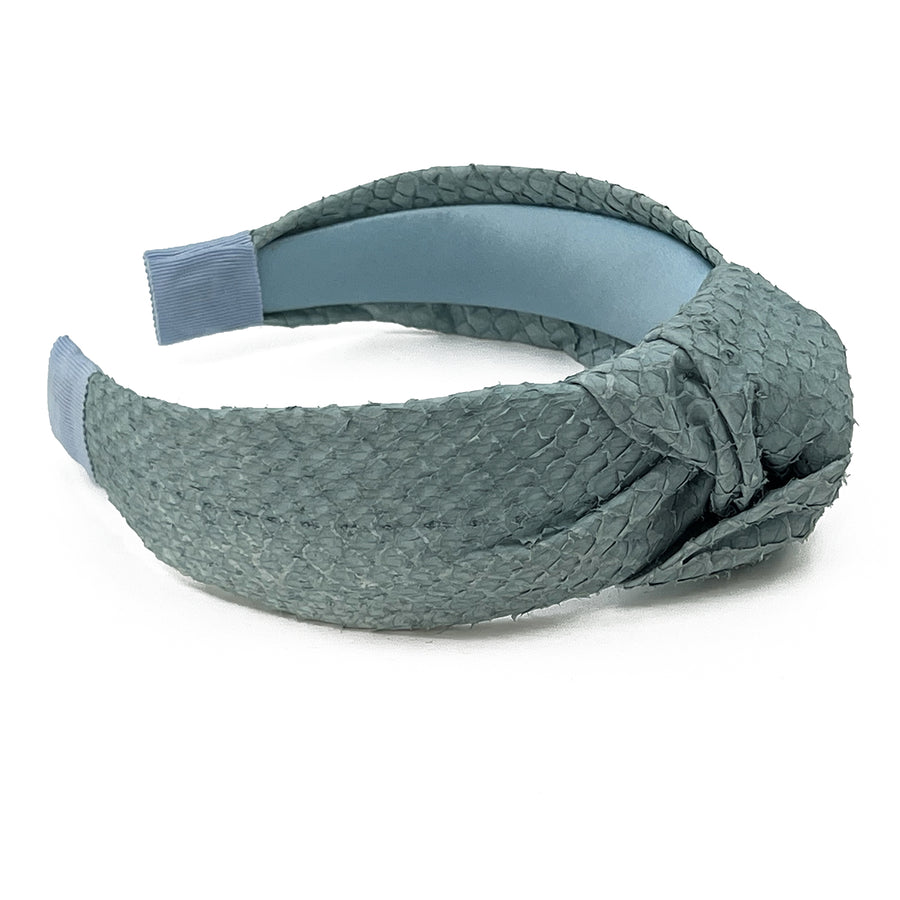 Sustainable Salmon Leather Knot Headband