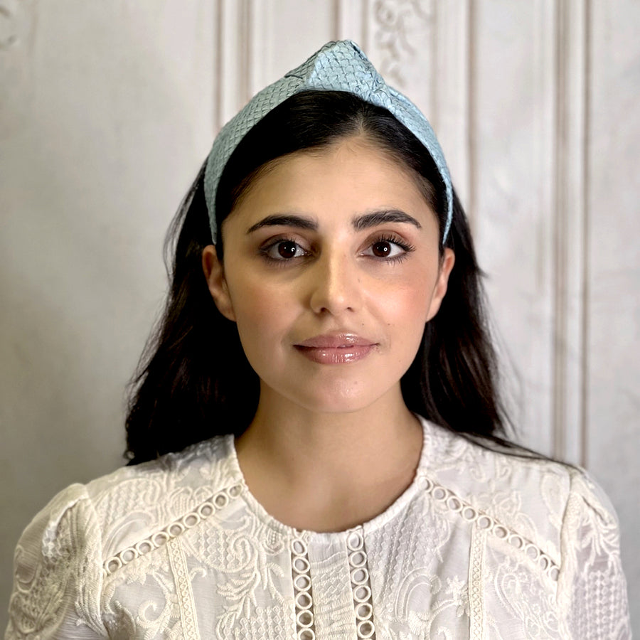 Sustainable Salmon Leather Knot Headband