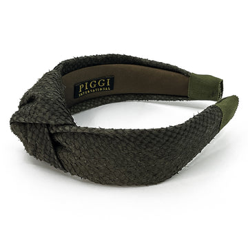 Sustainable Salmon Leather Knot Headband