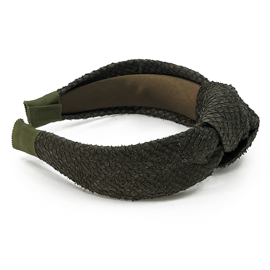 Sustainable Salmon Leather Knot Headband