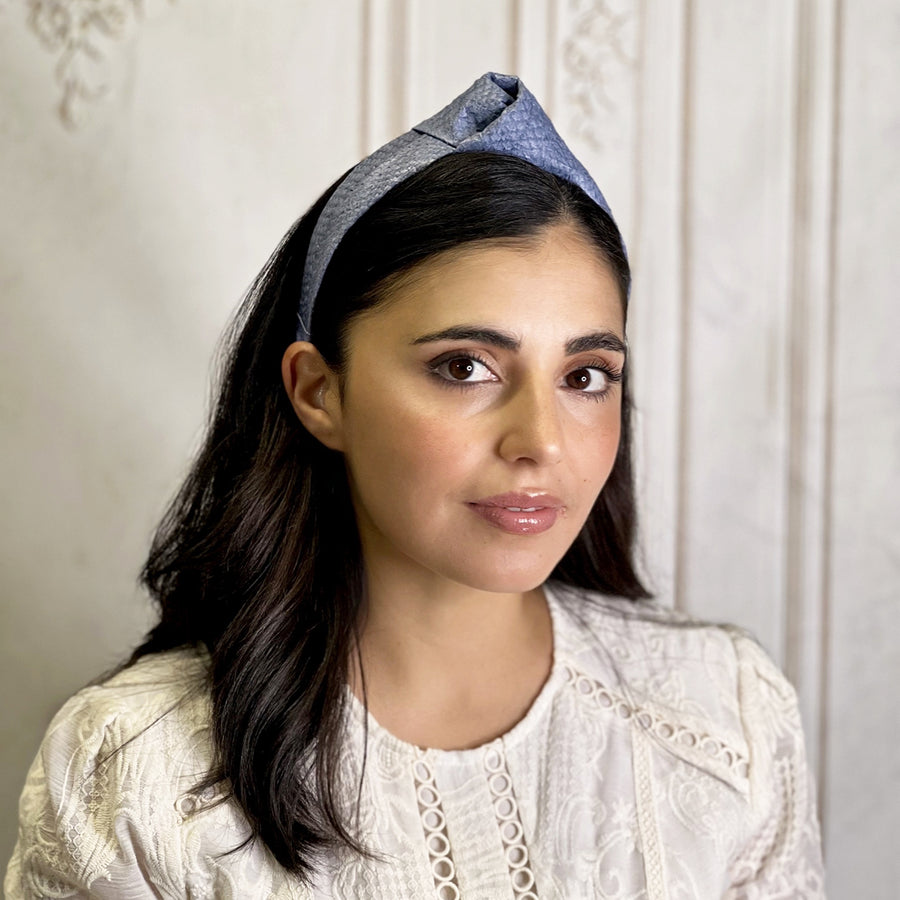 Sustainable Salmon Leather Knot Headband