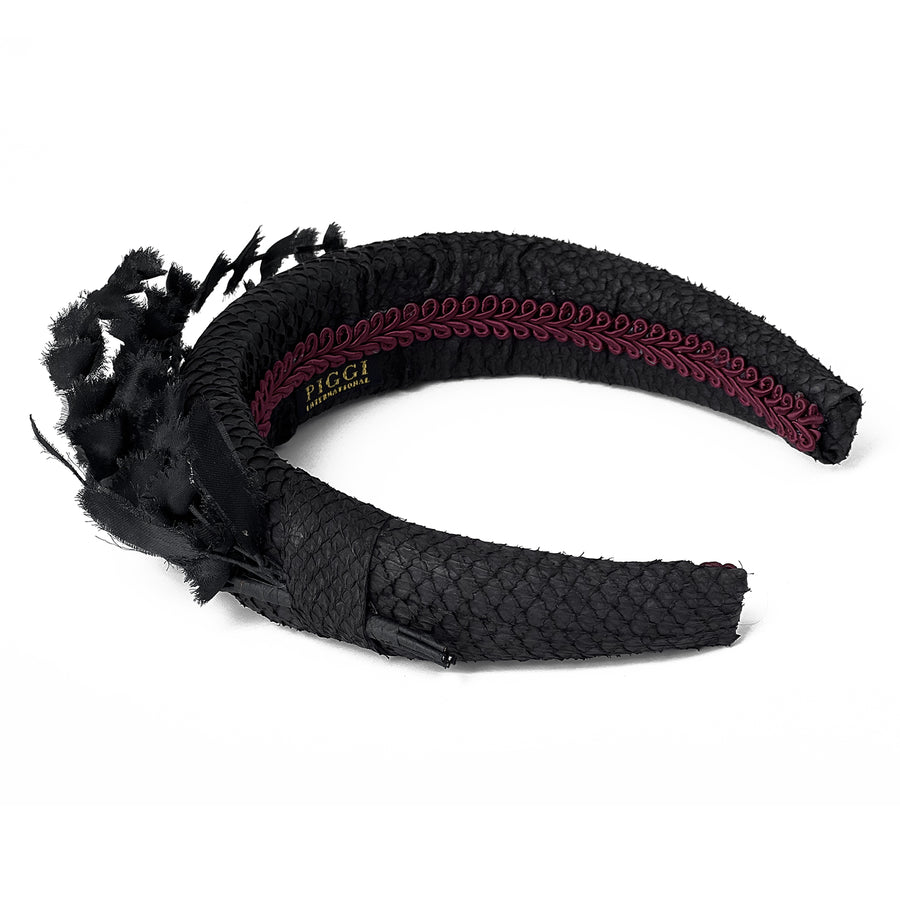 Sustainable Salmon Leather Knot Headband