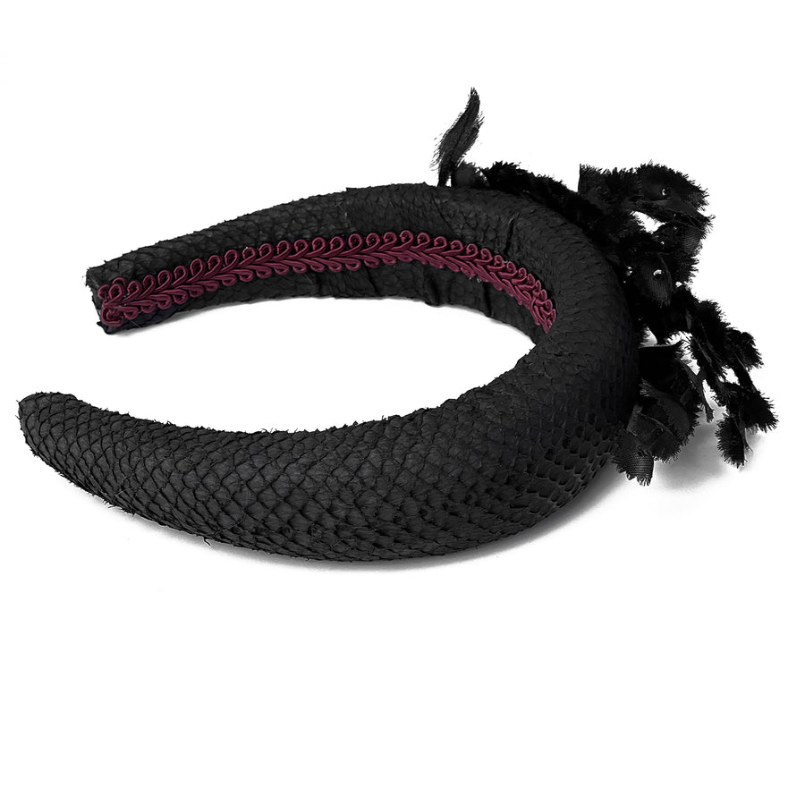 Sustainable Salmon Leather Knot Headband