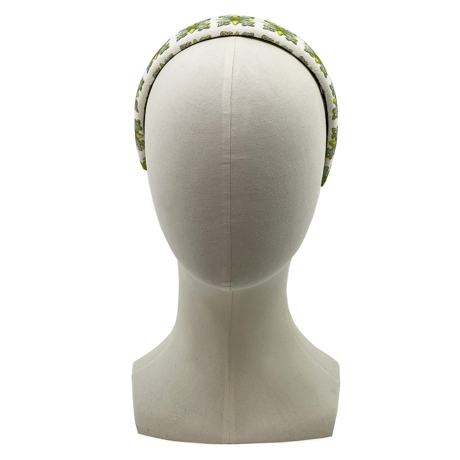 Raoul Textiles Granada Robin's Egg Hand-Printed Belgian Linen Headband