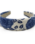 Raoul Textiles Marabella Delft Hand-Printed Belgian Linen Headband