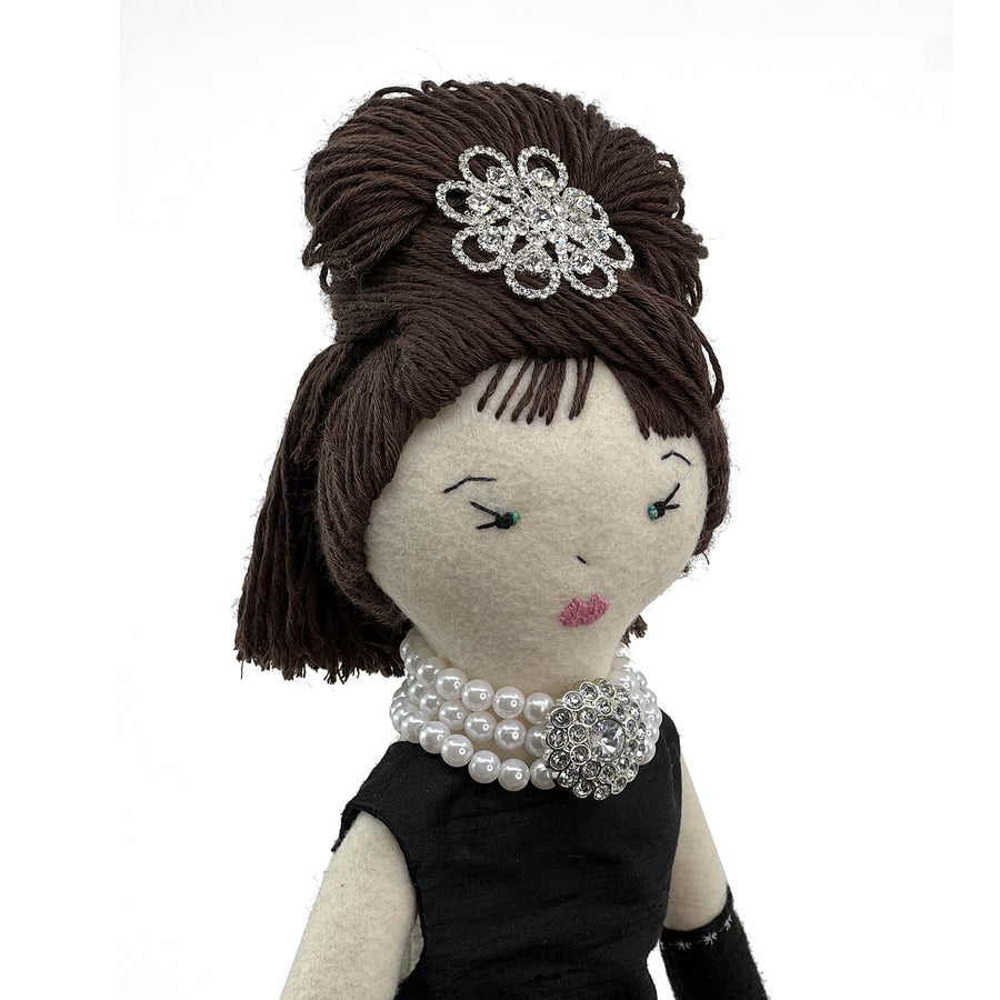 Audrey Hepburn Breakfast at Tiffany's Felt Rag Doll