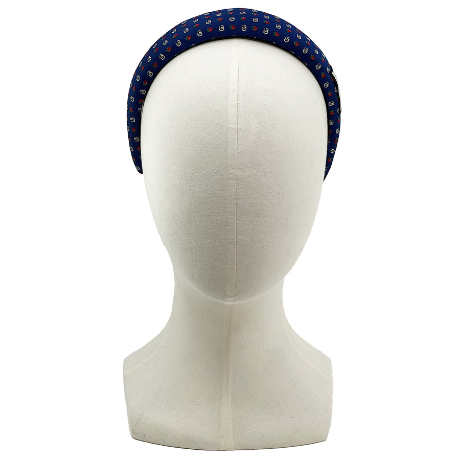 Silk Padded Alice Headband made from GG Strawberry Men's Tie #2 – Piggi  International