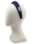 Alice headband upcycled from Blue GG and Strawberry Silk Men's Tie