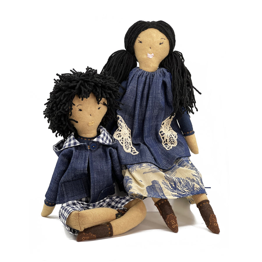 'Twins' Heirloom Felt Handmade Dolls - Custom Order