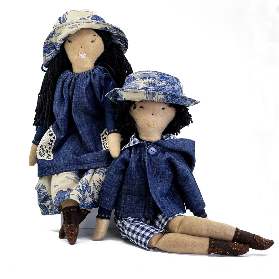 'Twins' Heirloom Felt Handmade Dolls - Custom Order
