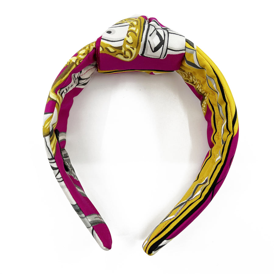 Silk Top Knot Headband made from Brides de Gala Scarf