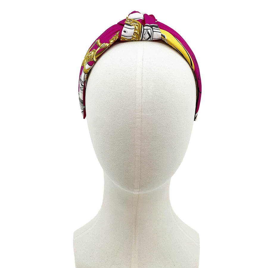Silk Top Knot Headband made from Brides de Gala Scarf