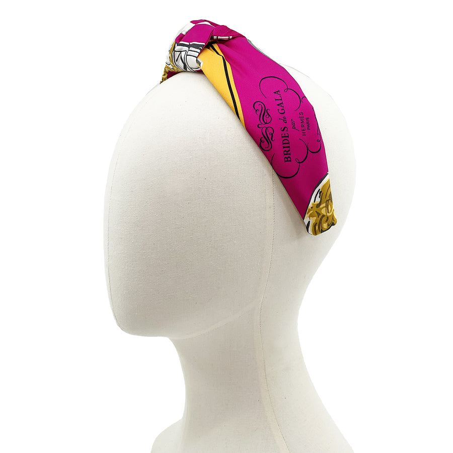 Silk Top Knot Headband made from Brides de Gala Scarf