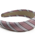 Alice Headband made from Pink Stripe CC logo Silk Men's Tie