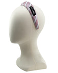 Alice Headband made from Pink Stripe CC logo Silk Men's Tie