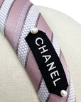 Alice Headband made from Pink Stripe CC logo Silk Men's Tie