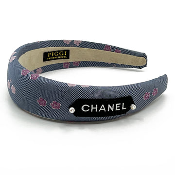 Alice Headband made from upcycled Camellia Blue Houndstooth Men's tie