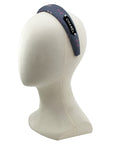 Alice Headband made from upcycled Camellia Blue Houndstooth Men's tie