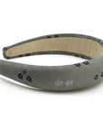 Alice Headband made from upcycled Camellia Grey Houndstooth Men's tie