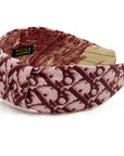 Dior Burgundy Oblique Trotter Bandeau Side Knot Headband Headband