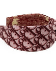 Dior Burgundy Oblique Trotter Bandeau Side Knot Headband Headband