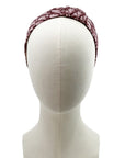 Dior Burgundy Oblique Trotter Bandeau Side Knot Headband Headband