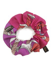 Silk Scrunchie made from Hermes Festival des Amazones Maxi Twilly
