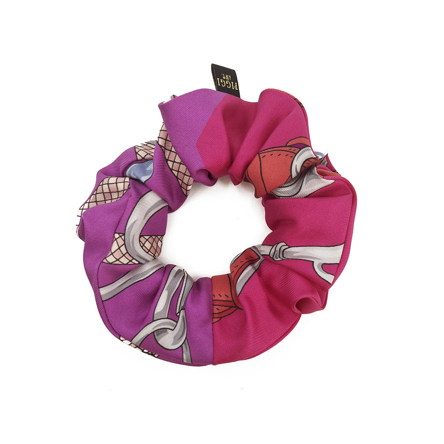 Silk Scrunchie made from Hermes Festival des Amazones Maxi Twilly