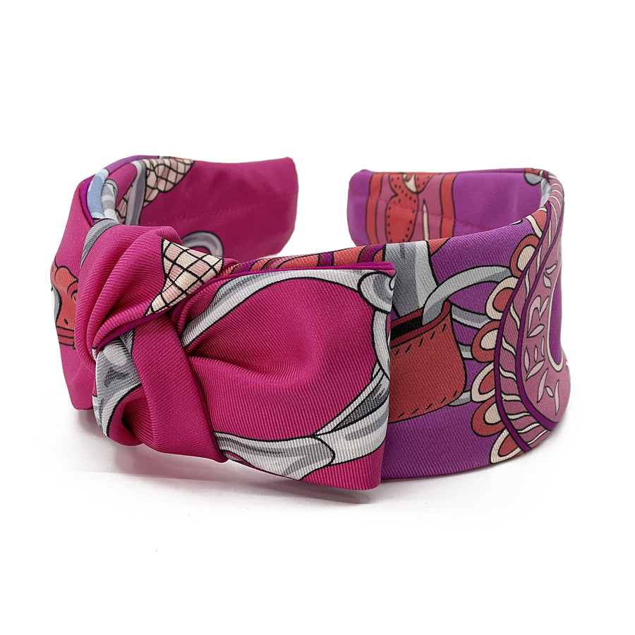 Headband made from Hermes Festival des Amazones Silk Scarf