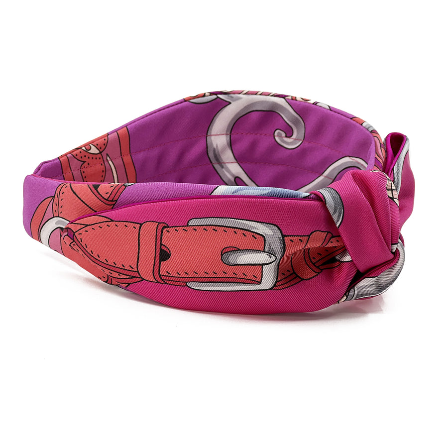 Headband made from Hermes Festival des Amazones Silk Scarf