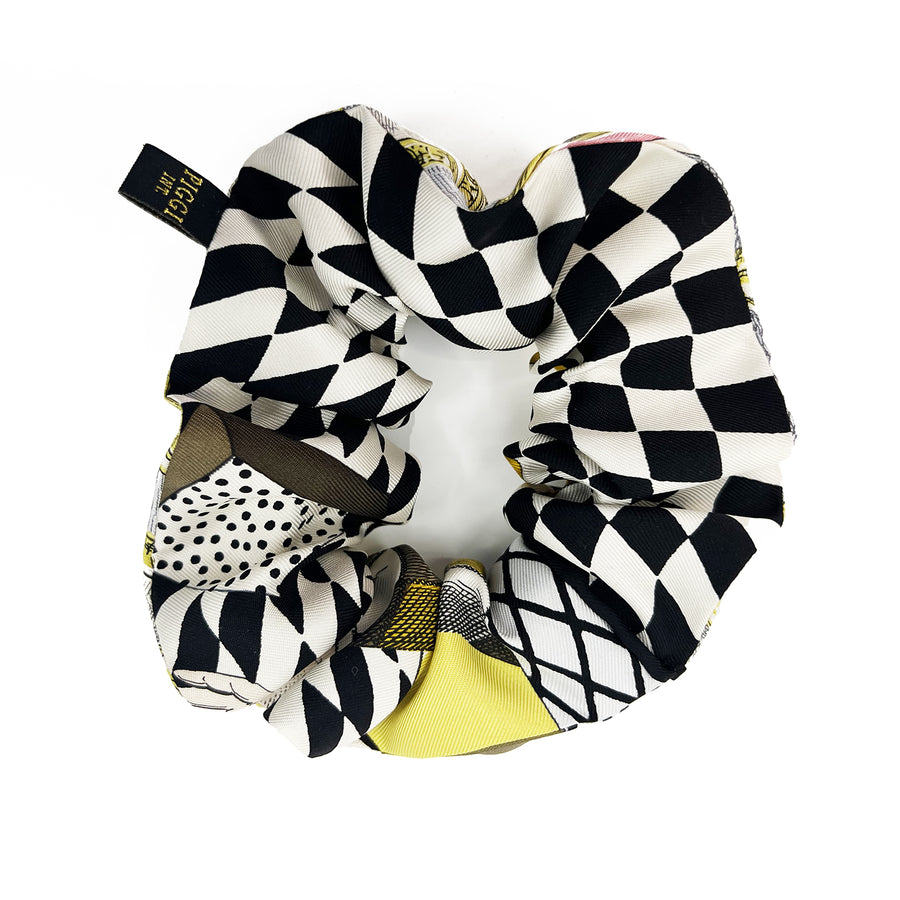 Silk Scrunchie made from Grand Theatre Nouveau Scarf 