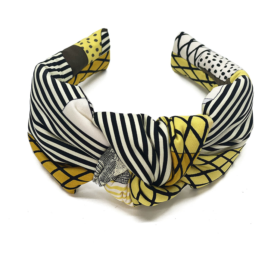 Silk Classic Top Knot Headband made from Grand Theatre Nouveau Scarf