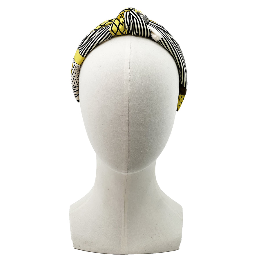 Silk Classic Top Knot Headband made from Grand Theatre Nouveau Scarf