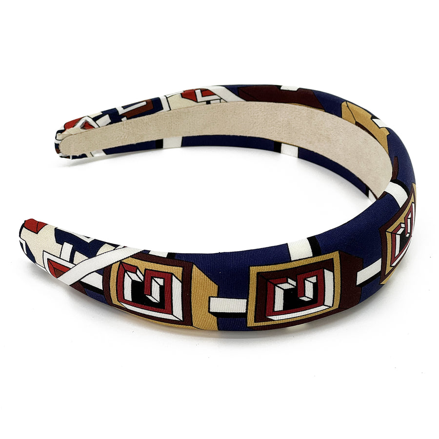 Gucci Geometric Silk Scarf Alice Headband