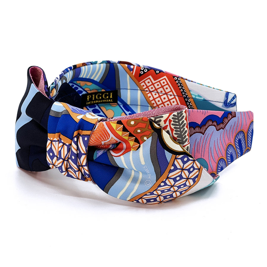 Single Side Bow Headband made from Hermès Duo Cosmique