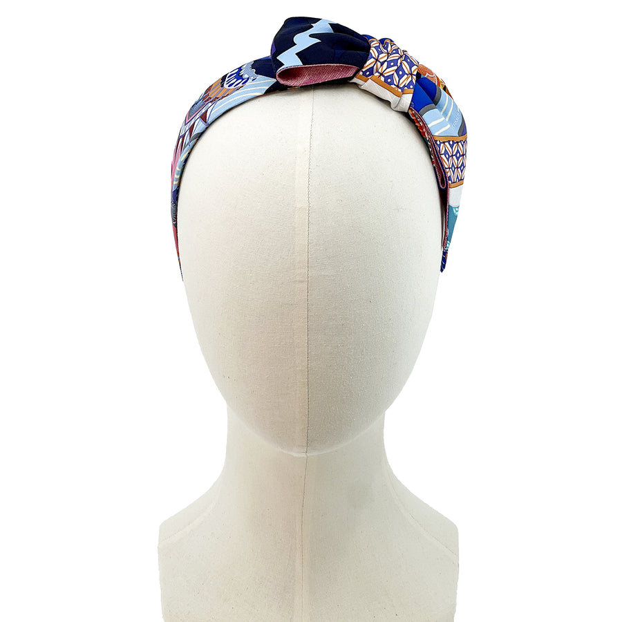 Single Side Bow Headband made from Hermès Duo Cosmique