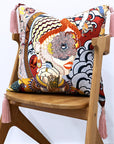 Silk Scarf Throw Cushion made from Duo Cosmique