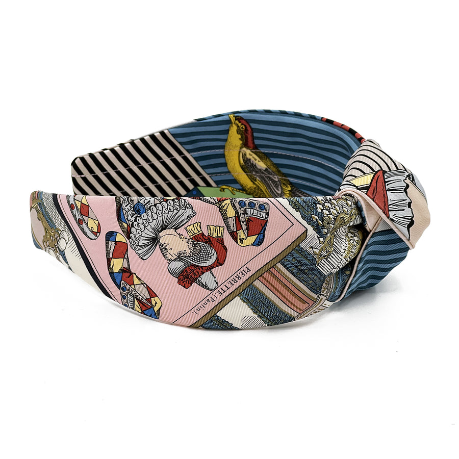 Silk Centre Knot Headband Made From Hermès Grand Theatre