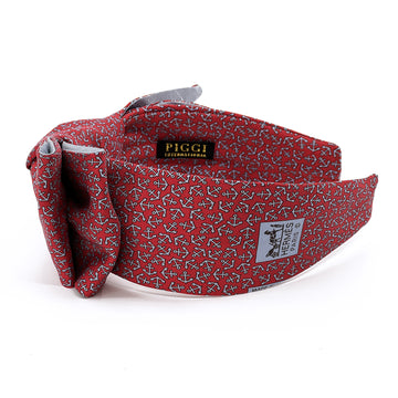 Hermès Red Anchor Men's Tie Double Bow Headband