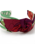 Silk Side Knot Headband made from Hermès Roseraie Scarf