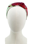 Silk Side Knot Headband made from Hermès Roseraie Scarf