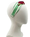 Silk Side Knot Headband made from Hermès Roseraie Scarf