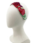 Silk Side Knot Headband made from Hermès Roseraie Scarf