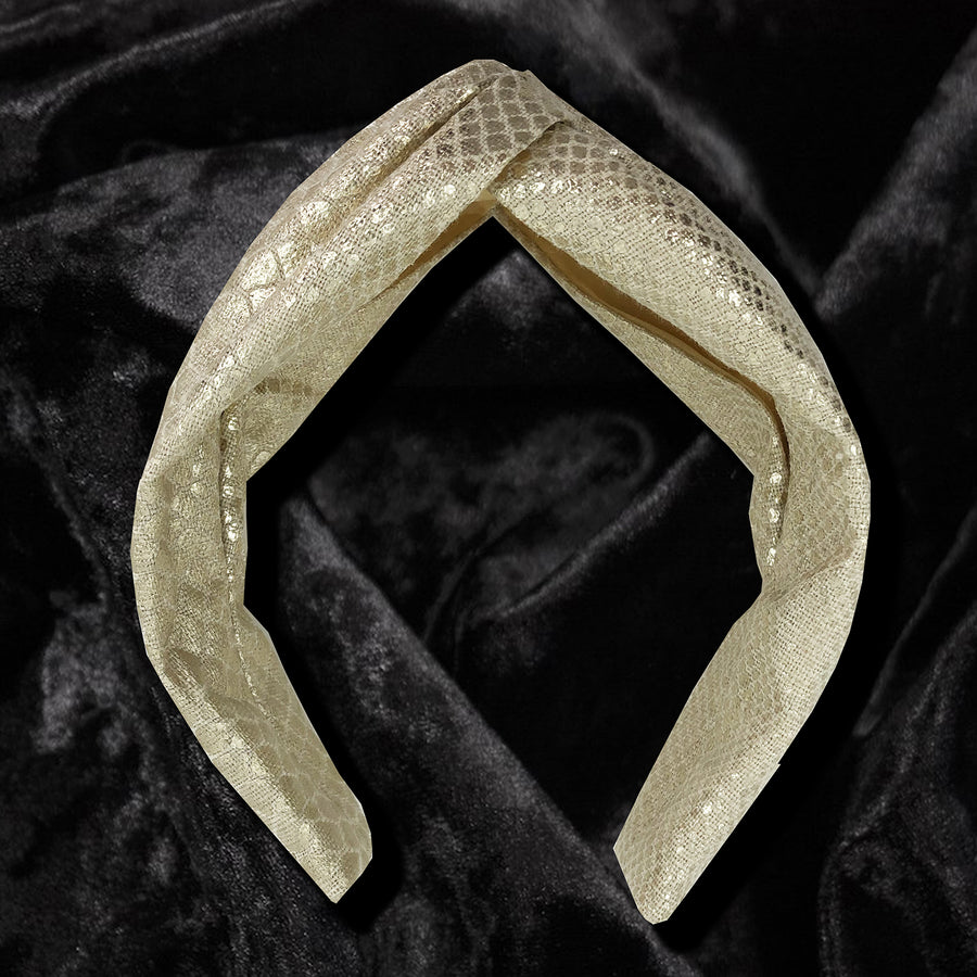 Twist Knot Headband made from Kelly Wearstler Serpent