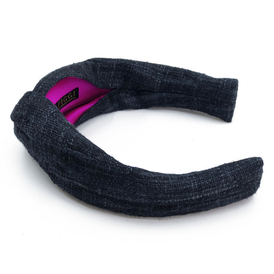 Twist Knot Headband made from Kelly Wearstler Sonoma Ebony