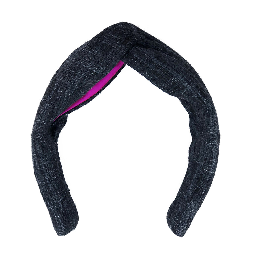 Twist Knot Headband made from Kelly Wearstler Sonoma Ebony