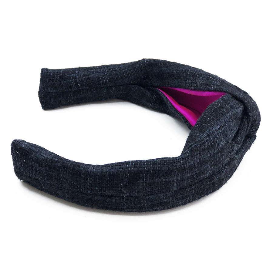 Twist Knot Headband made from Kelly Wearstler Sonoma Ebony