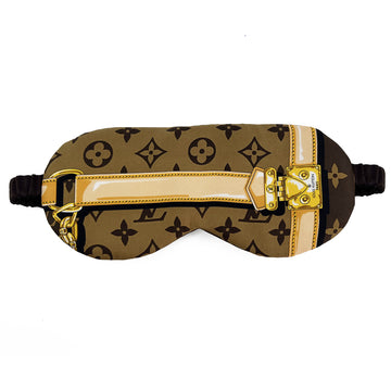 Reversible Silk Sleep Mask made from Louis Vuitton Monogram Confidential