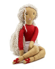 Heirloom Felt Handmade Doll in Liberty London Thrope