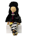 'Lizzie' Heirloom Felt Handmade Rag Doll with Hermes Pants